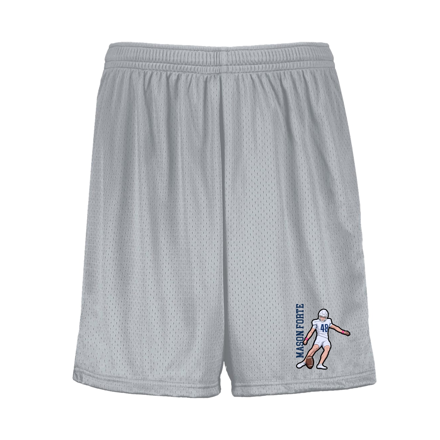 Shorts — Name Vertical in Silver