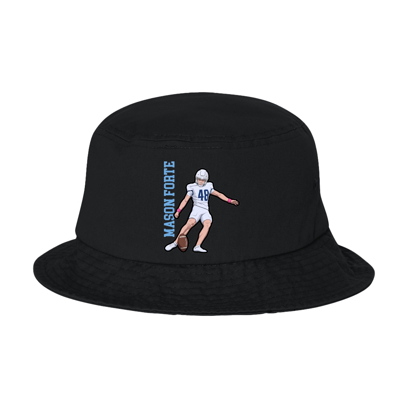 Bucket Cap — Name Vertical in Black