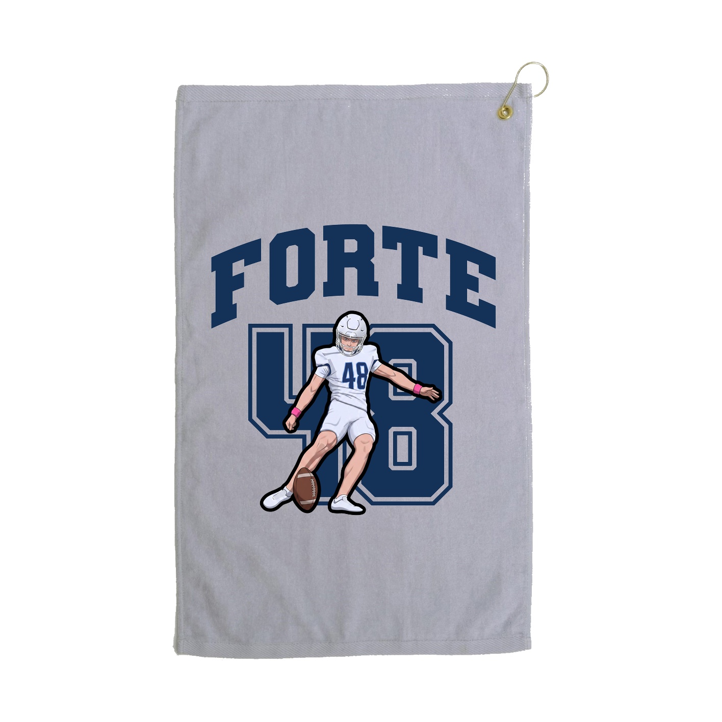 Golf Towel — Number in Grey