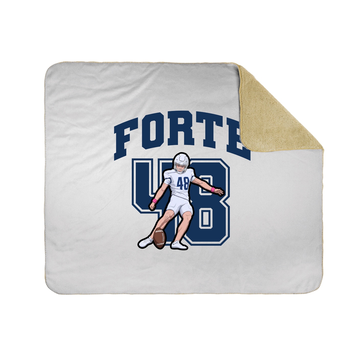 Throw Blanket — Number in White