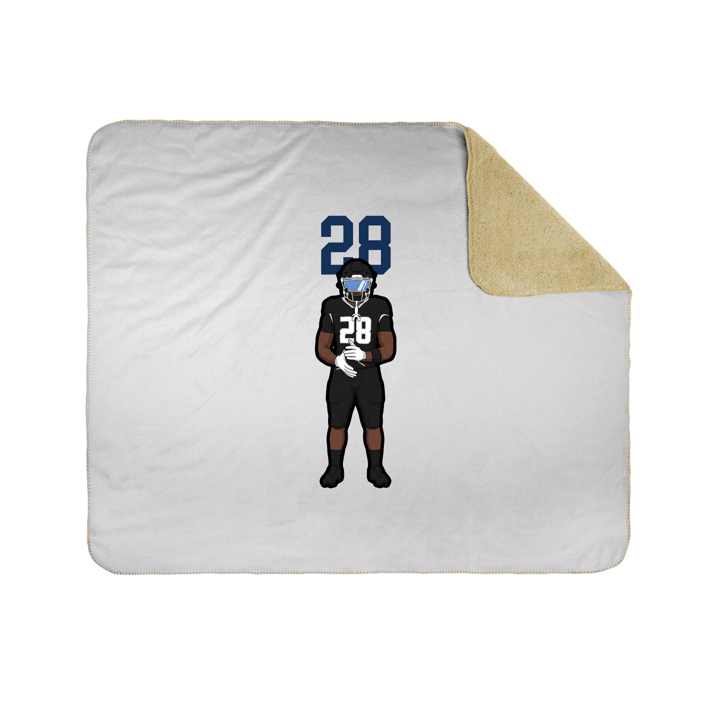 Throw Blanket — Number Top in White