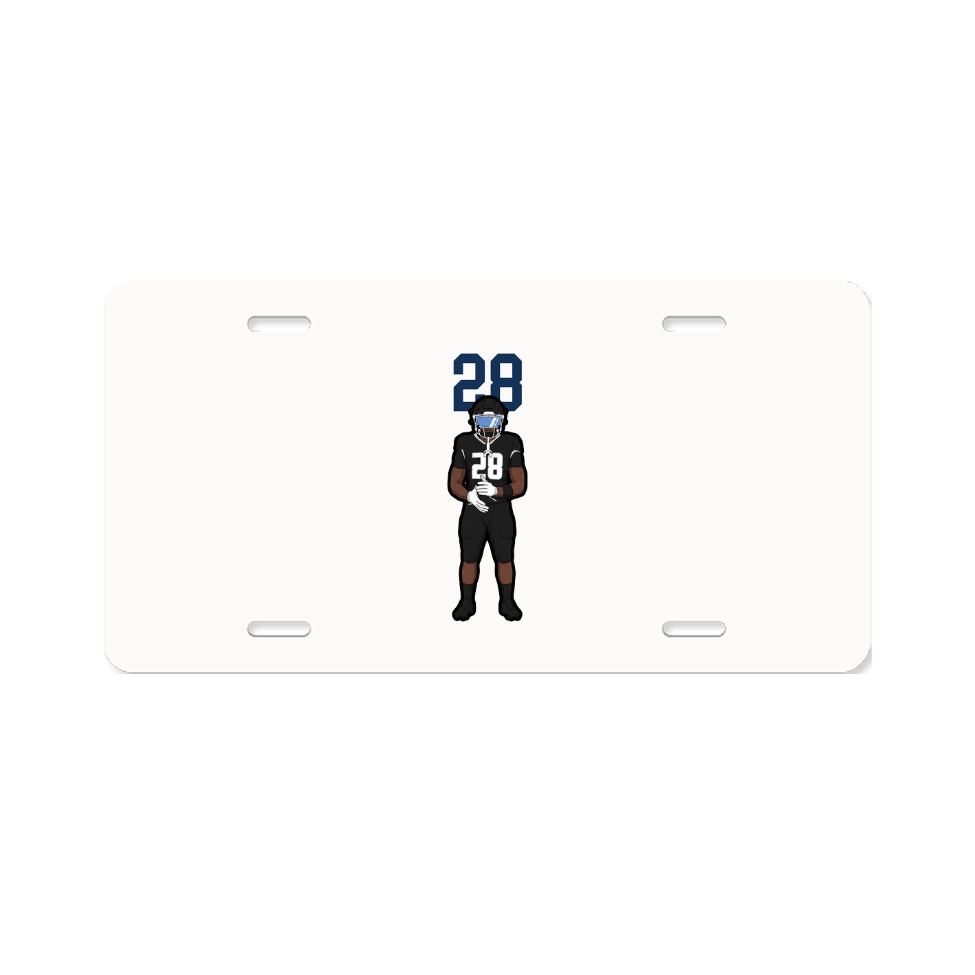 License Plate — Number Top in Classic
