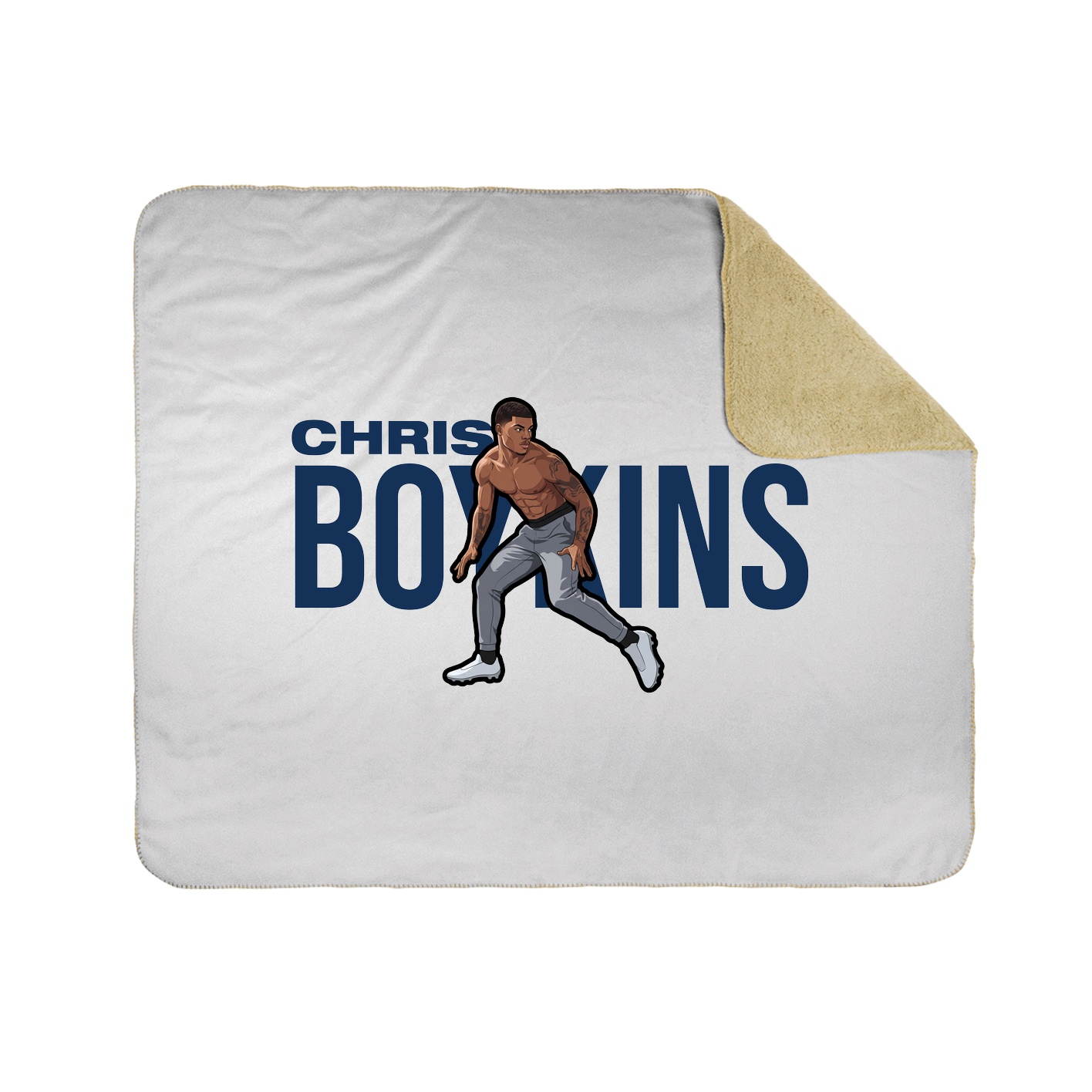 Throw Blanket — Player Name in White