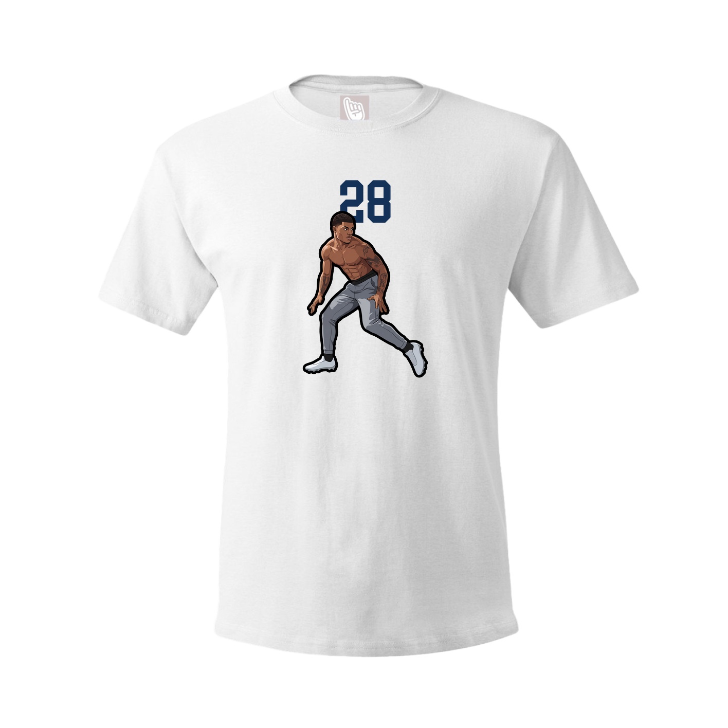 Youth Tee — Number Top in White