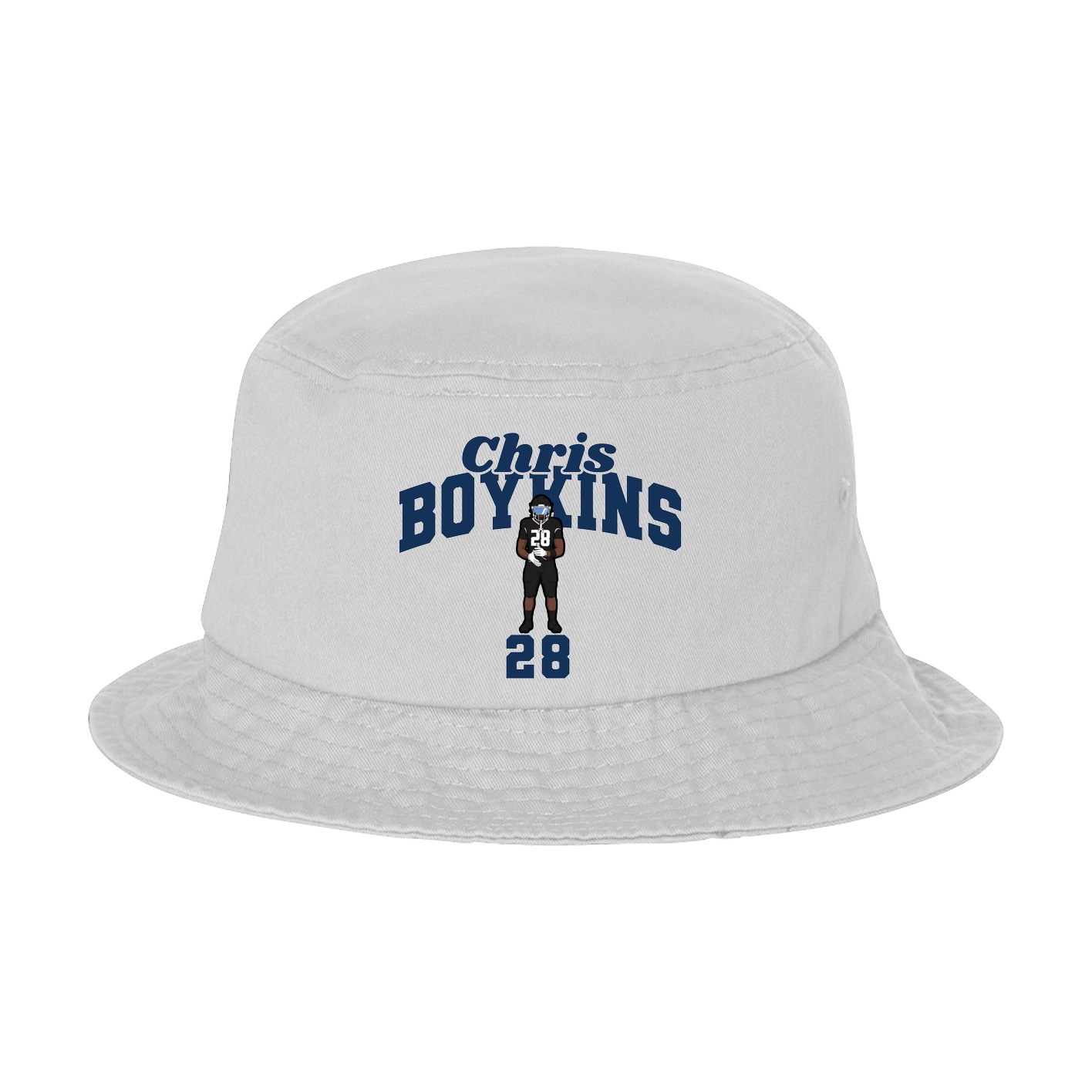 Bucket Cap — Signature Arch in White