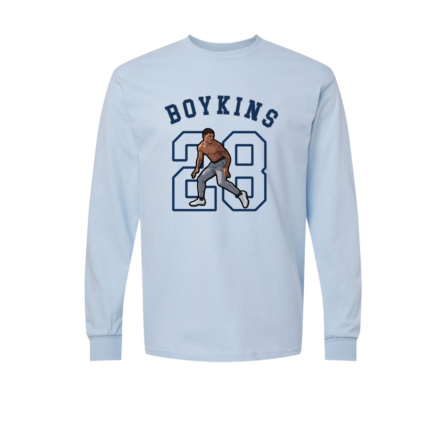 Long Sleeve Tee — Shirsey Arch in Light Blue