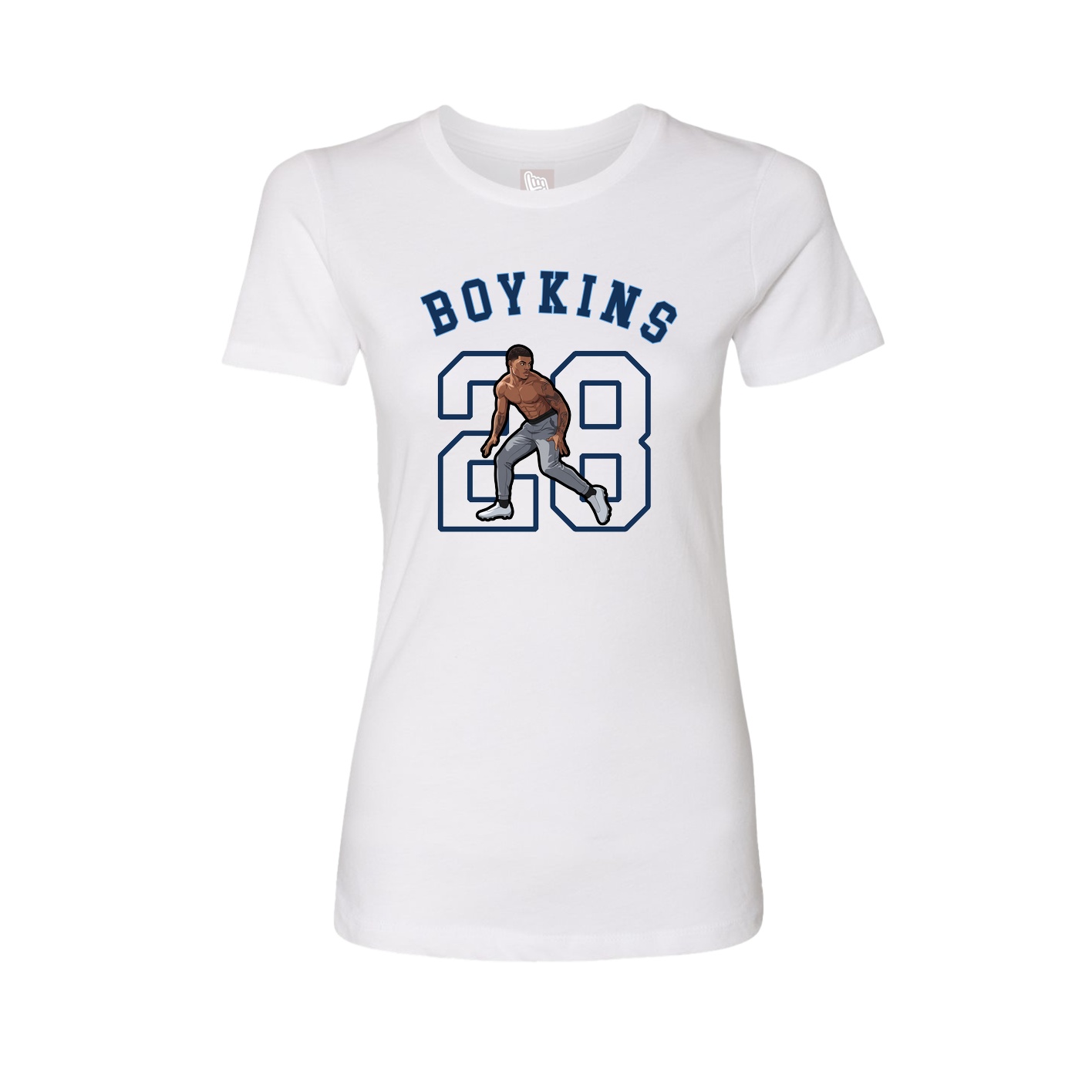 Fitted Women's Tee — Shirsey Arch in White