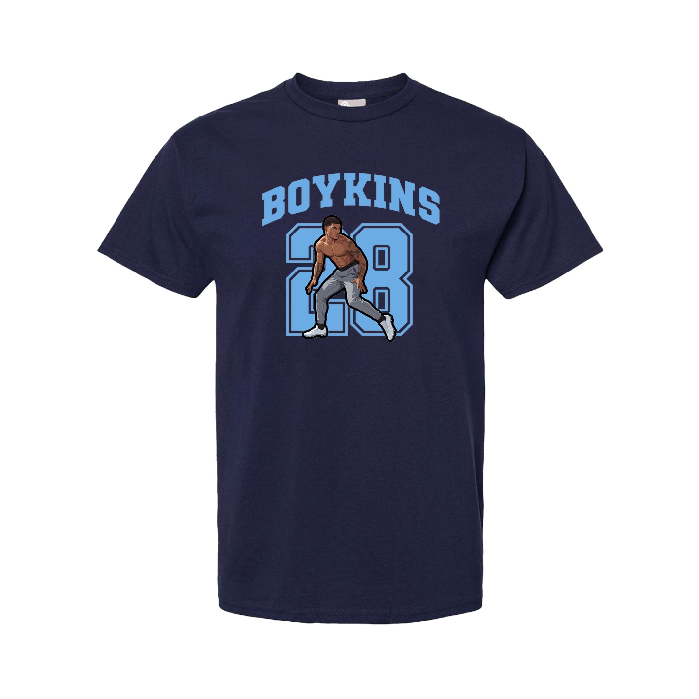 Youth Tee — Number in Navy