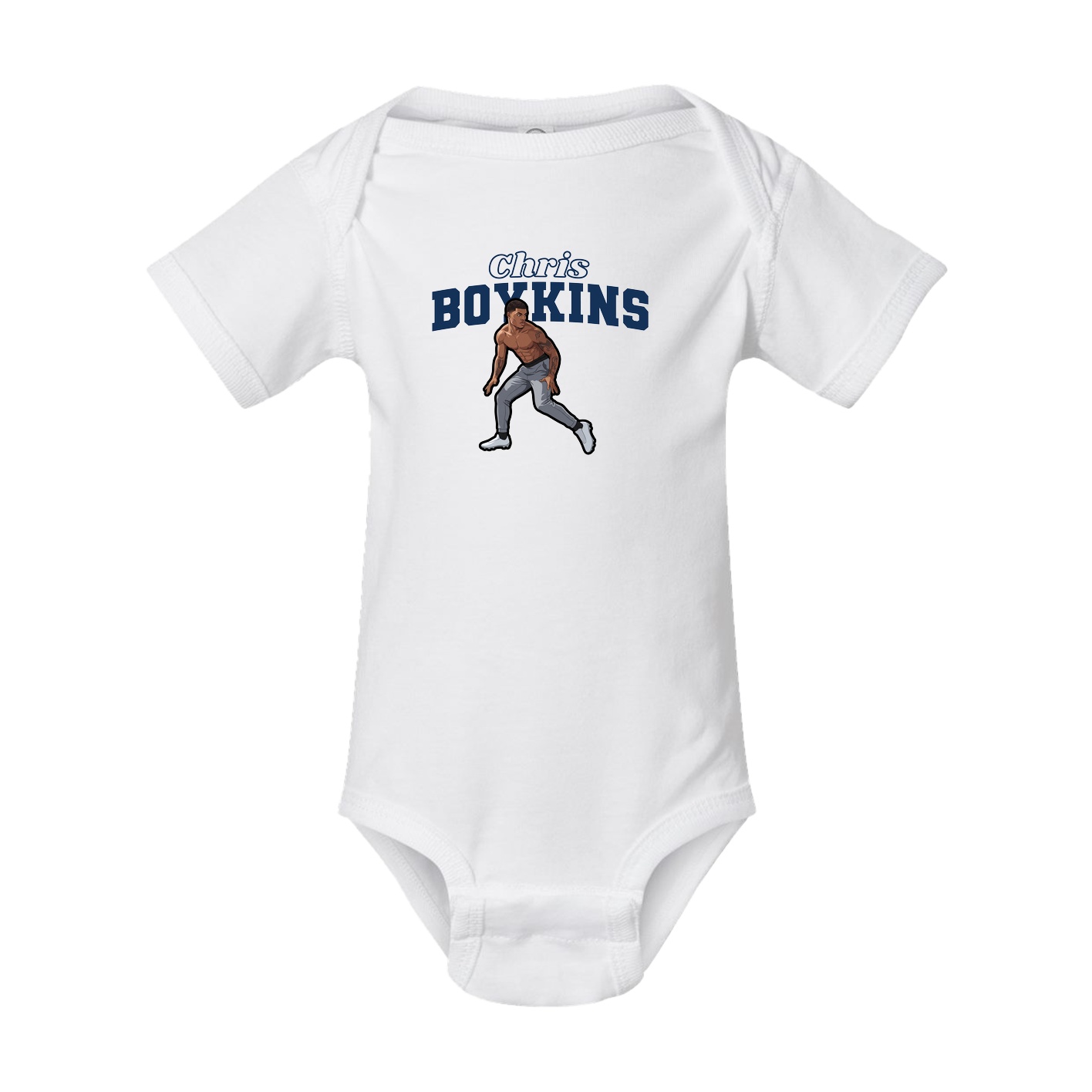 Baby Onesie — Name Arch in White