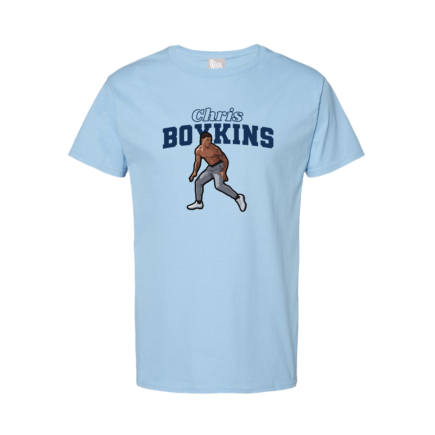 Youth Tee — Name Arch in Light Blue