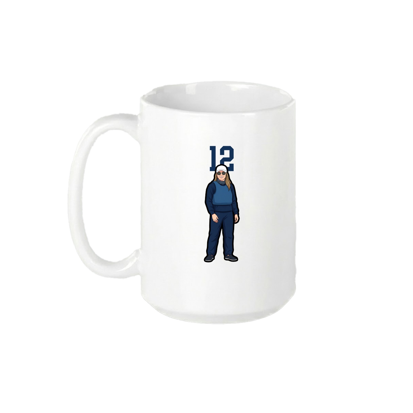 15oz Coffee Mug — Number Top in White