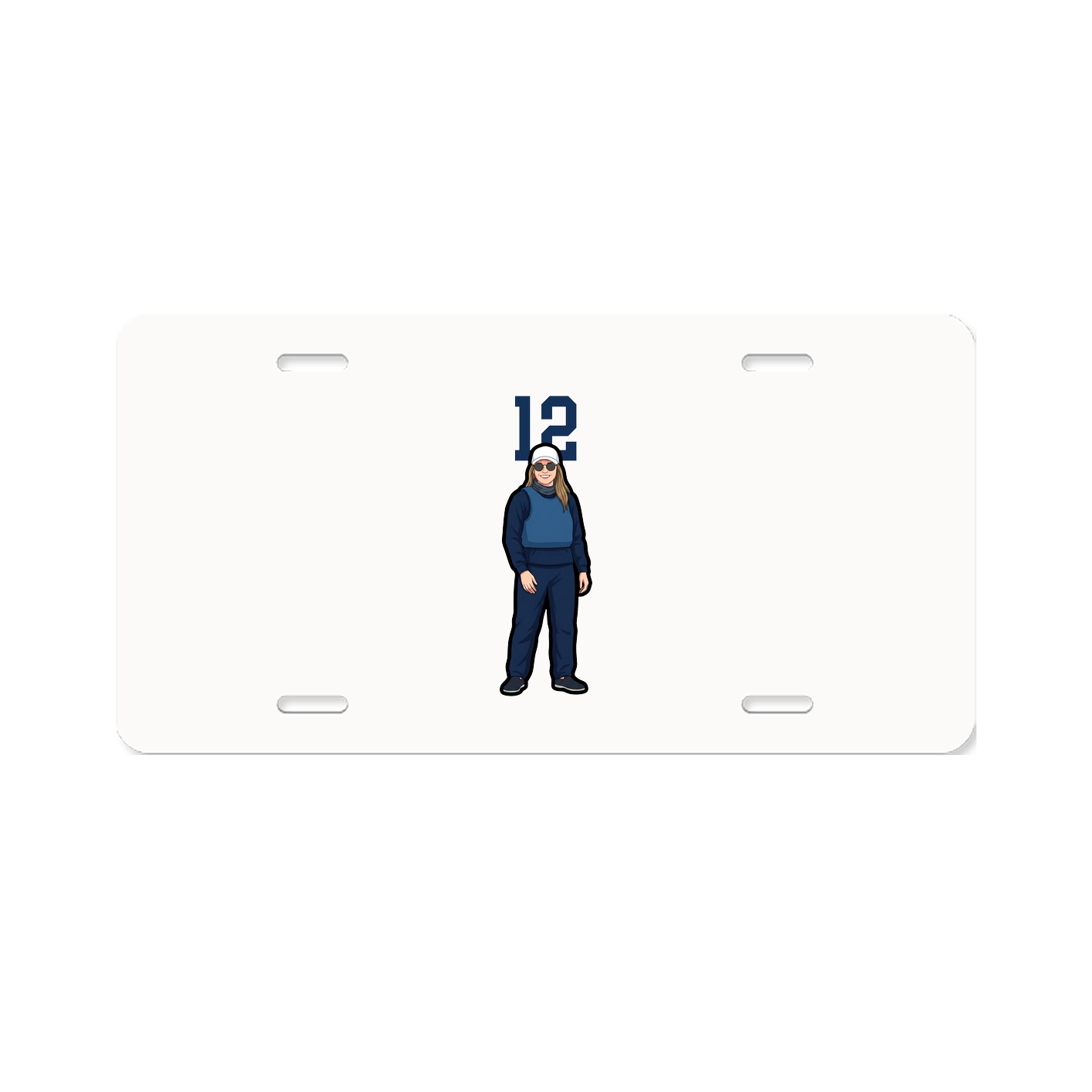 License Plate — Number Top in Classic