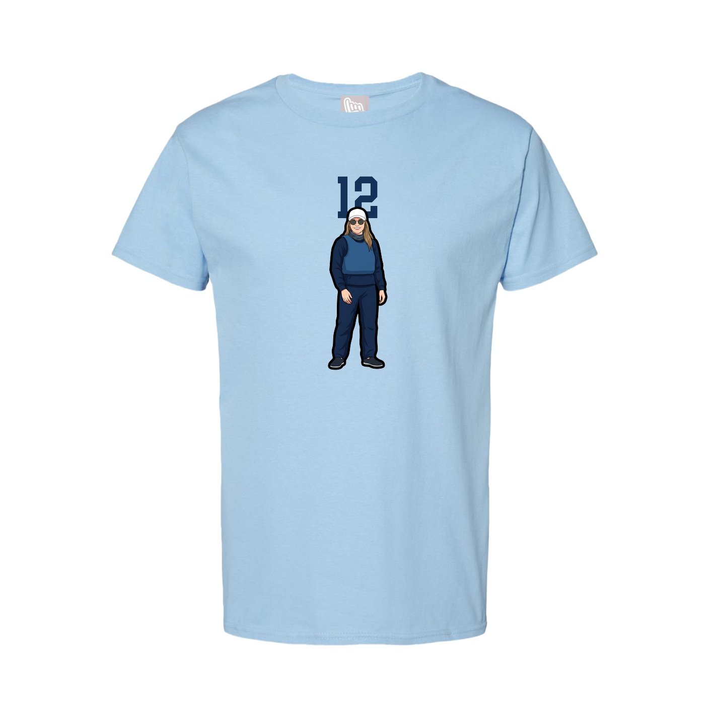 Tee — Number Top in Light Blue