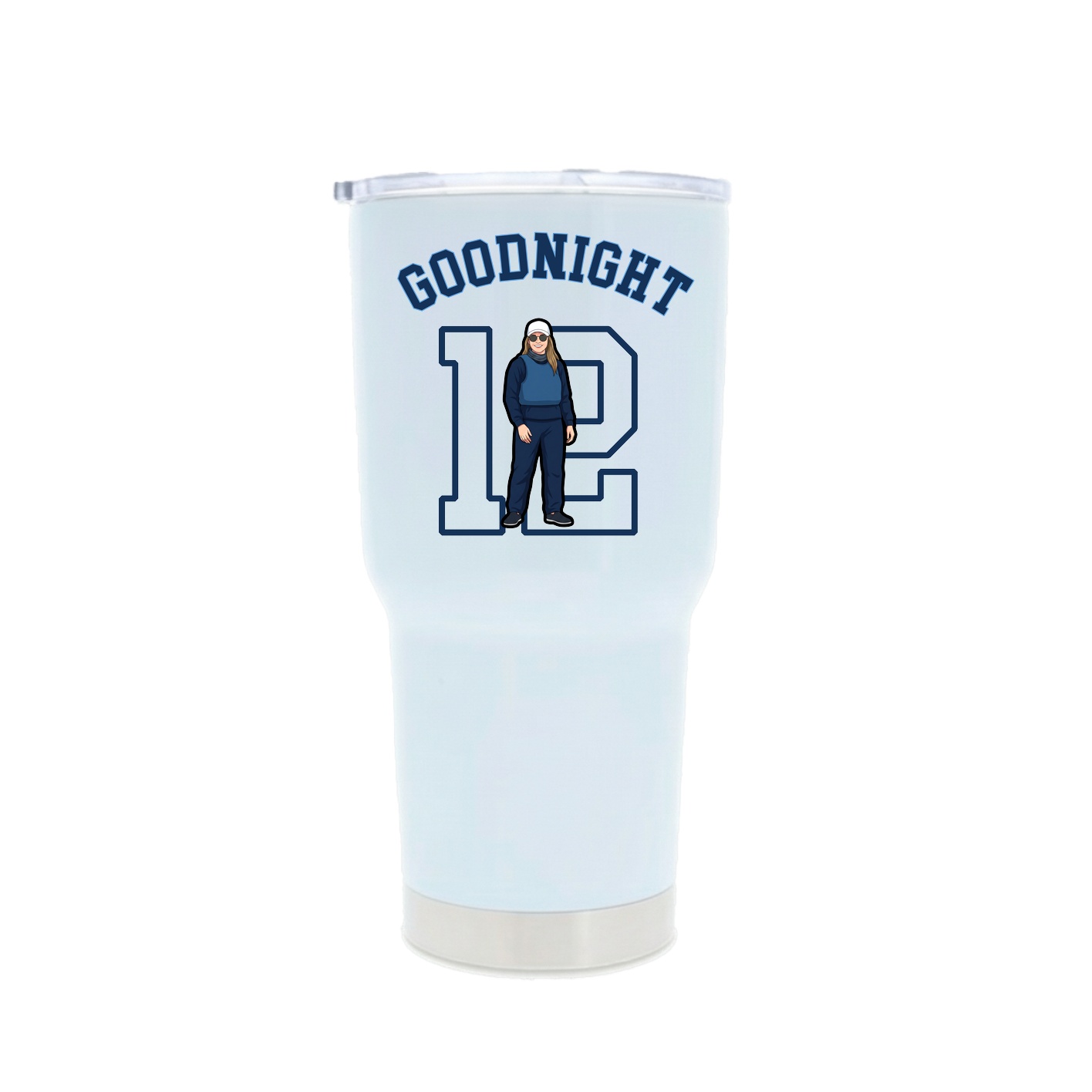 30oz Stainless Steel Tumbler — Shirsey Arch in White
