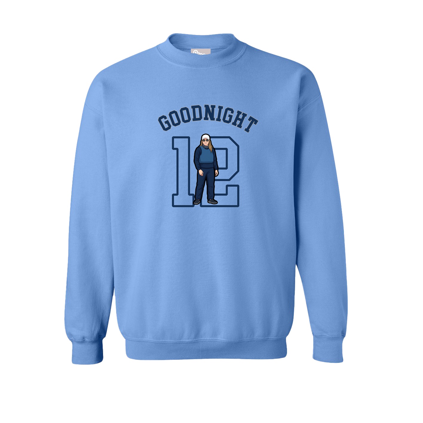Fleece Crew — Shirsey Arch in Powder Blue