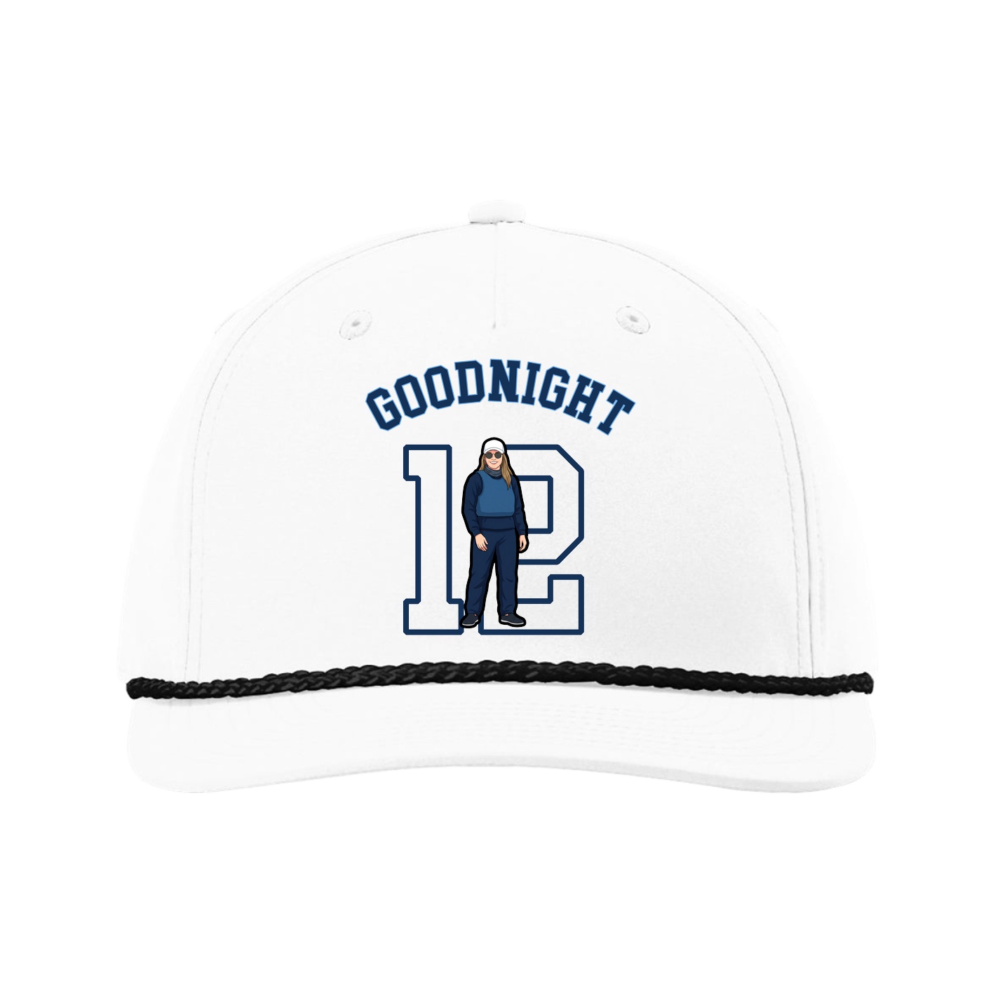 Five-Panel Classic Rope Cap — Shirsey Arch in White