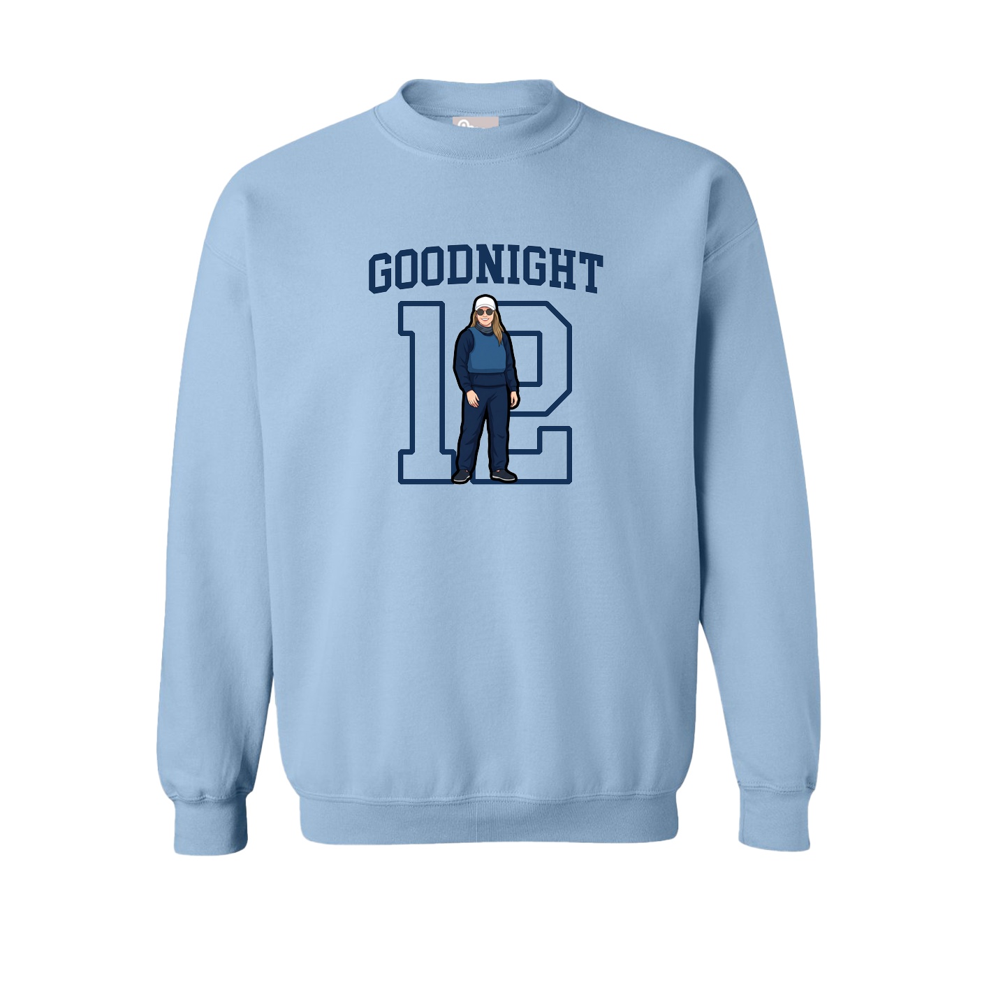 Fleece Crew — Shirsey in Light Blue