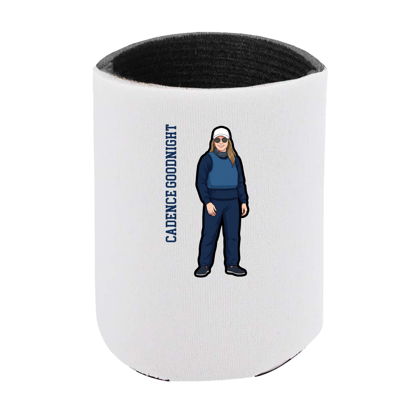 Can Holder — Name Vertical in White