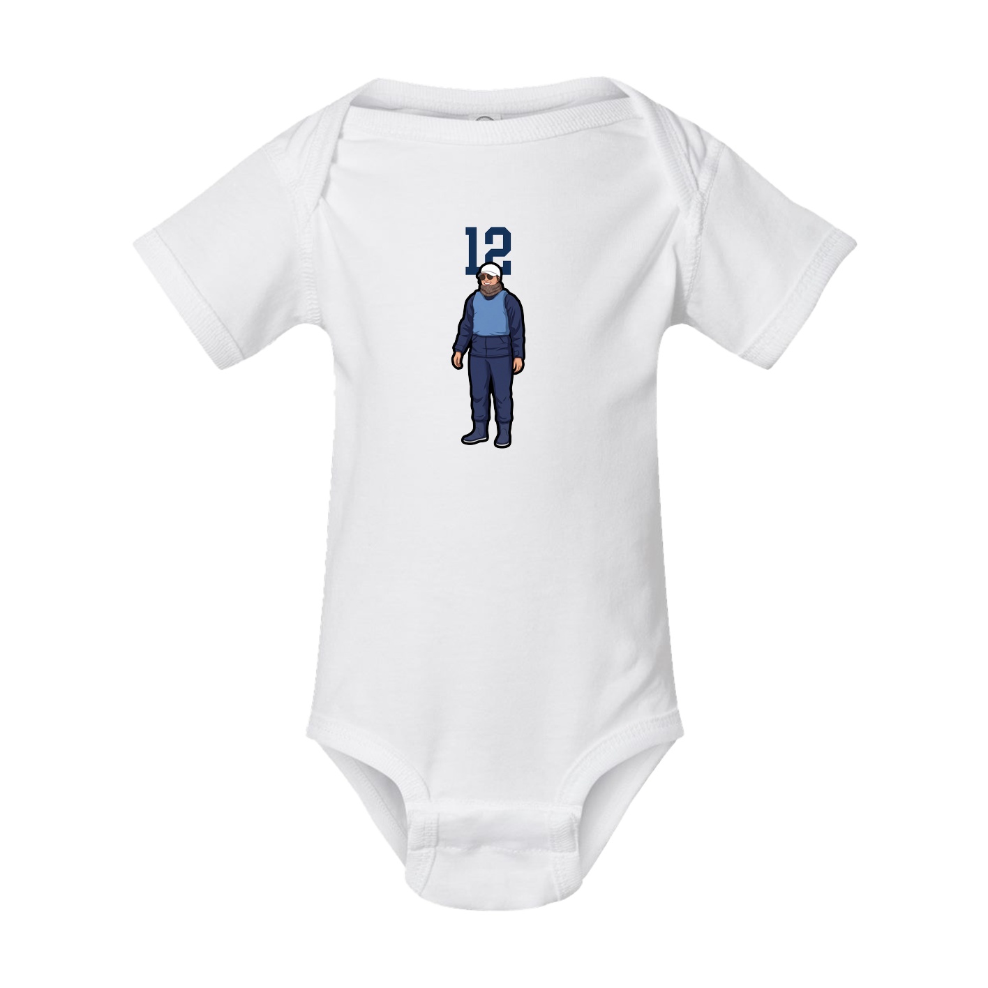 Baby Onesie — Number Top in White