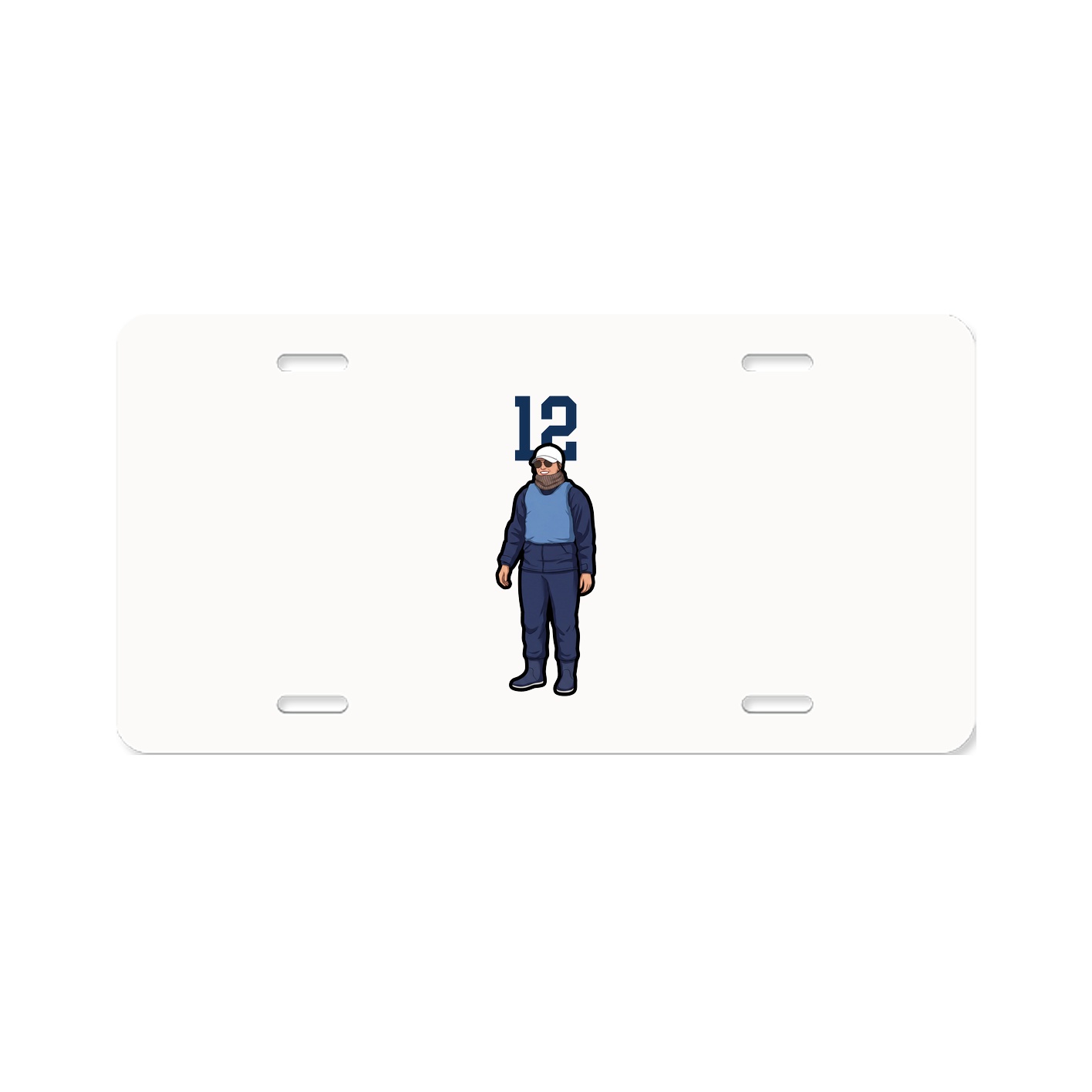License Plate — Number Top in Classic