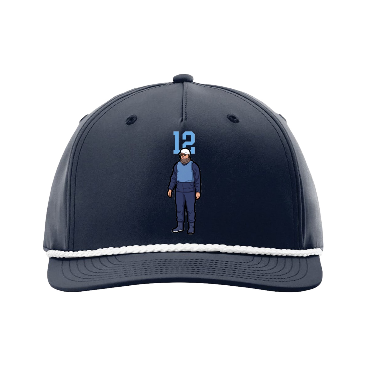 Five-Panel Classic Rope Cap — Number Top in Navy