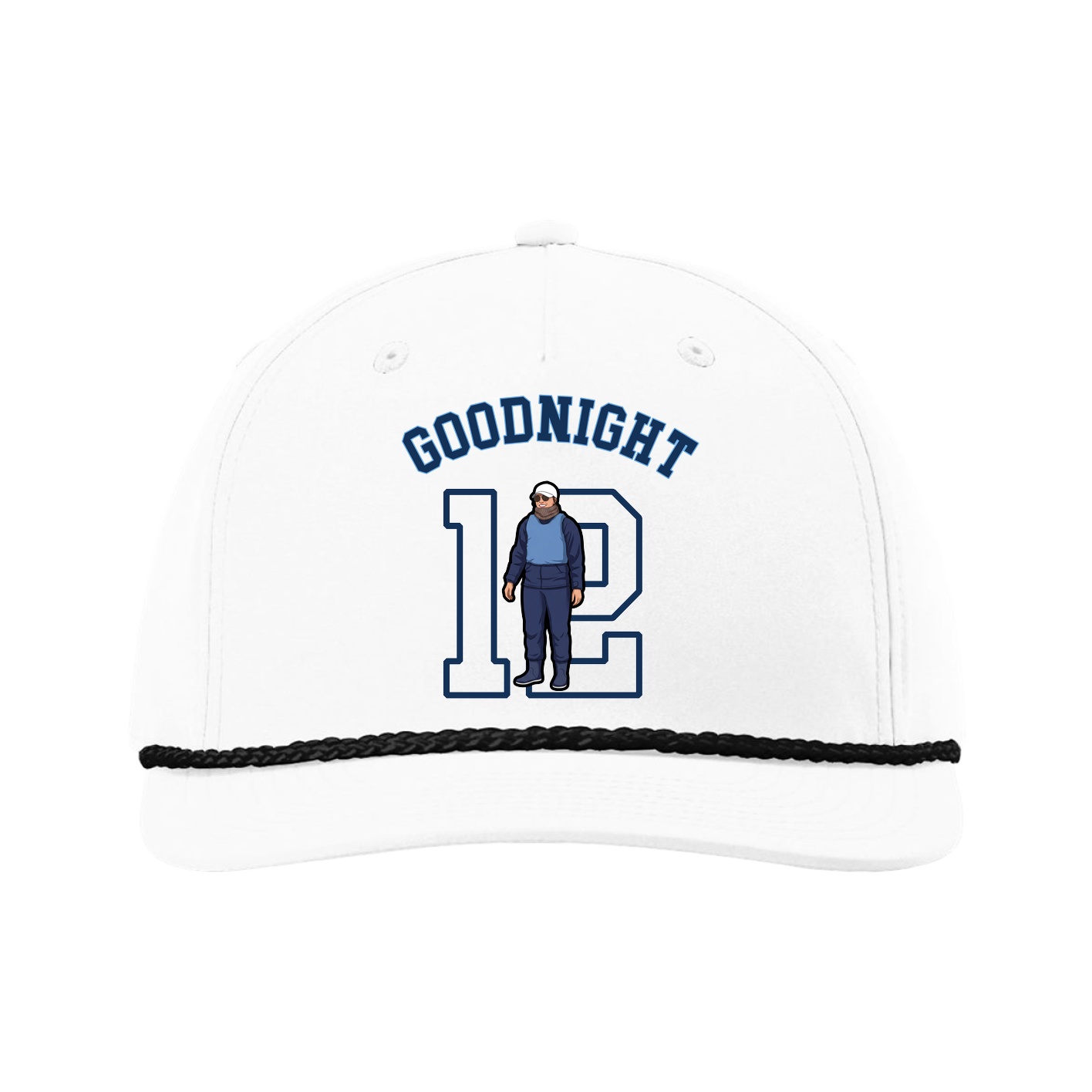 Five-Panel Classic Rope Cap — Shirsey Arch in White