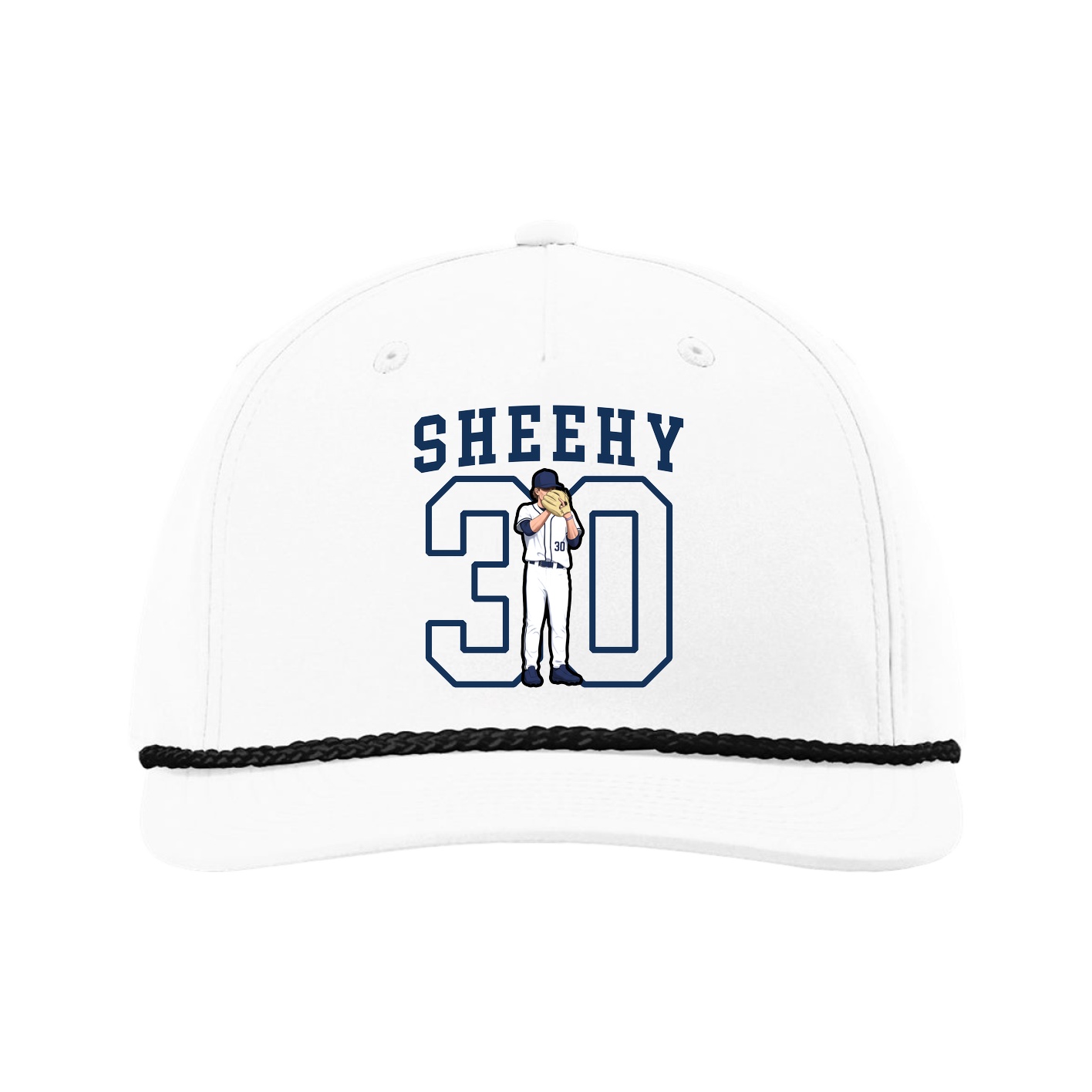 Five-Panel Classic Rope Cap — Shirsey in White