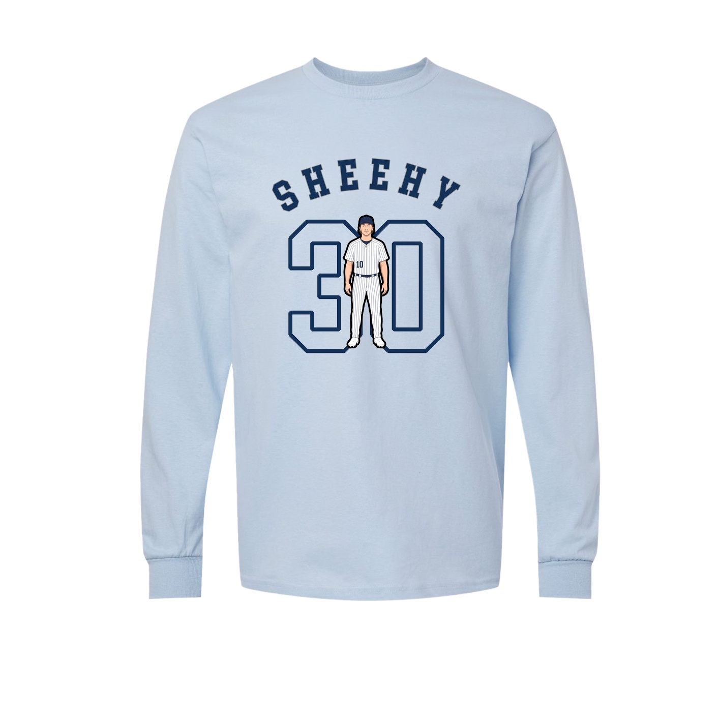 Long Sleeve Tee — Shirsey Arch in Light Blue