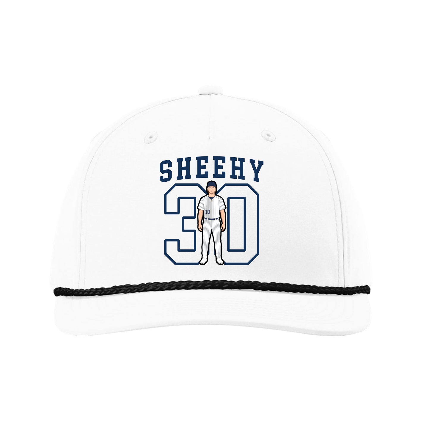 Five-Panel Classic Rope Cap — Shirsey in White