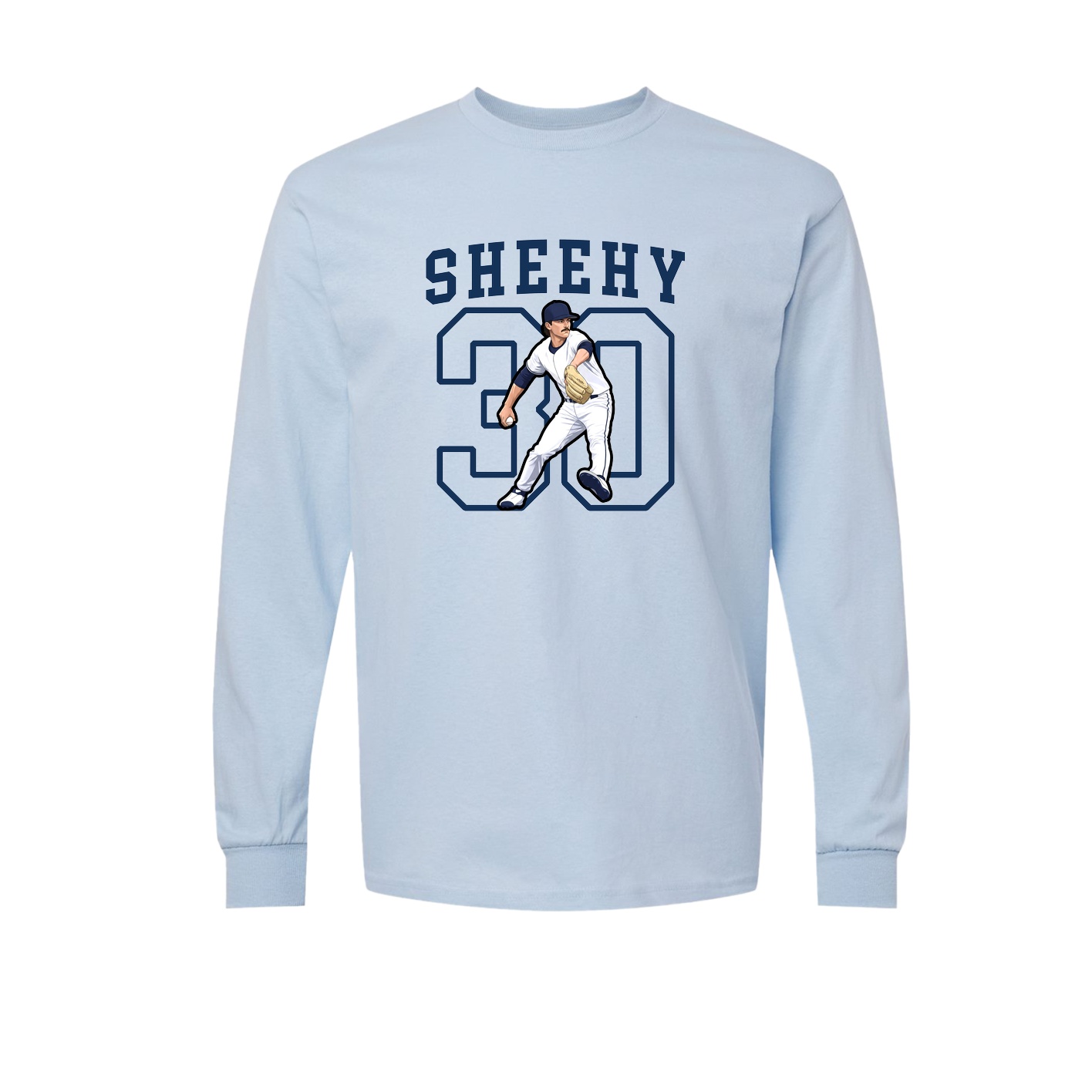 Long Sleeve Tee — Shirsey in Light Blue