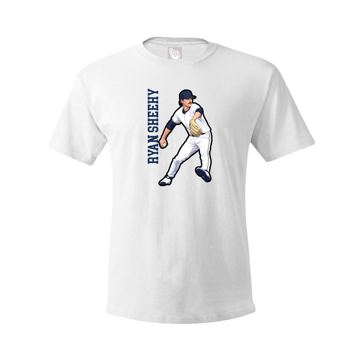 Tee — Name Vertical in White
