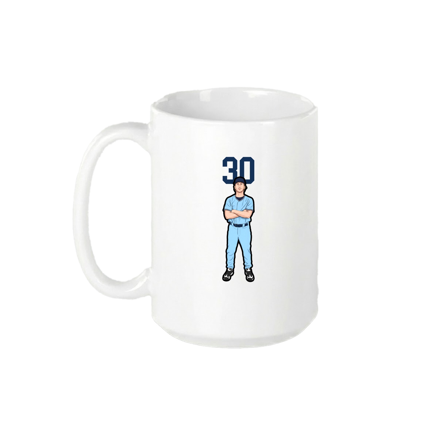 15oz Coffee Mug — Number Top in White