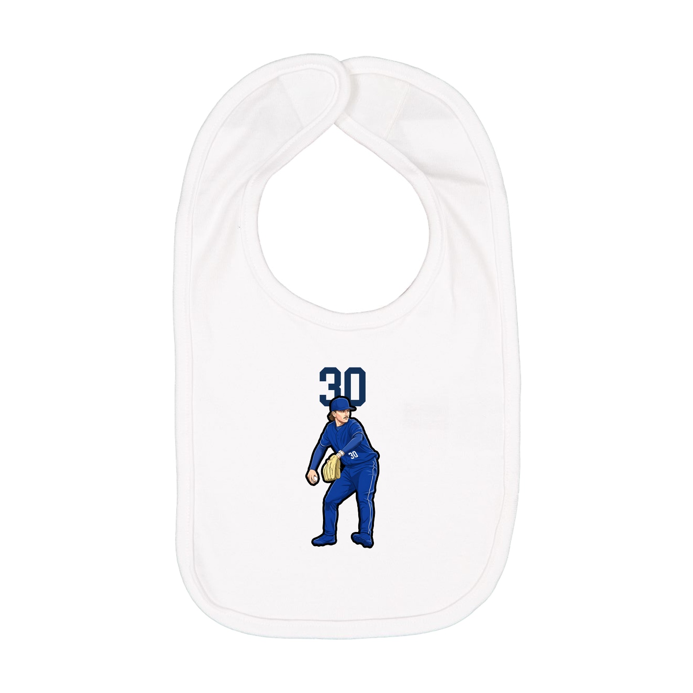 Infant Bib — Number Top in White