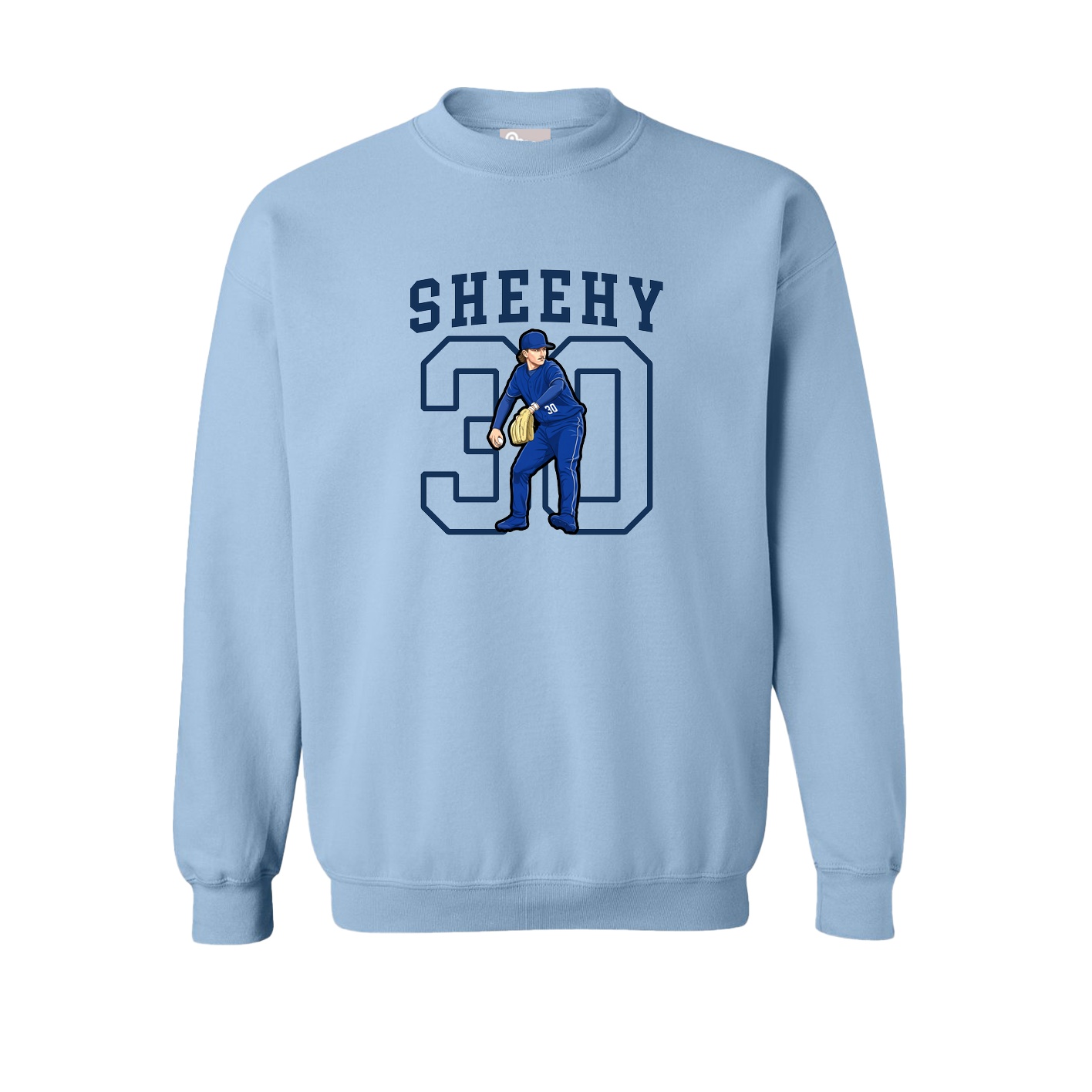 Fleece Crew — Shirsey in Light Blue