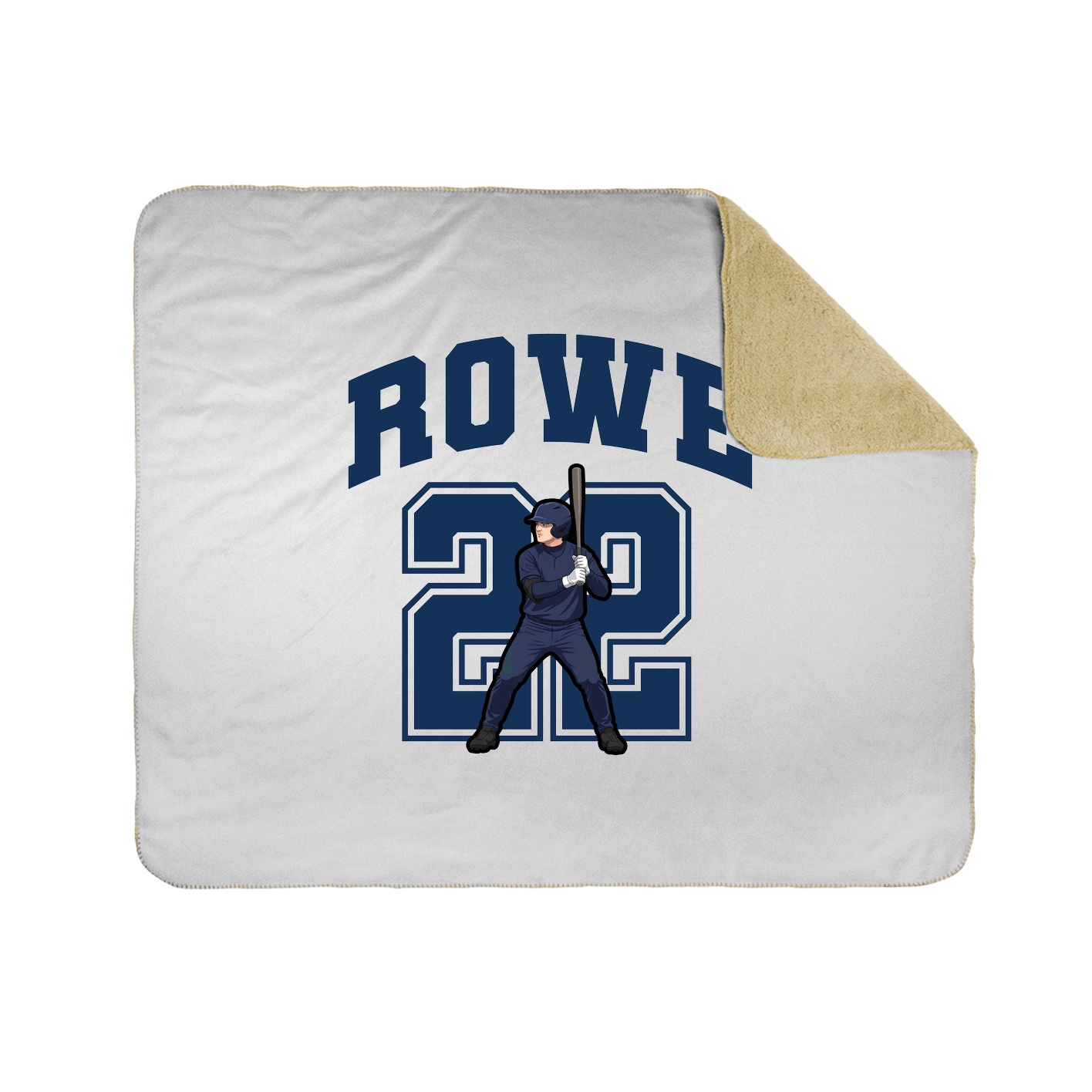 Throw Blanket — Number in White