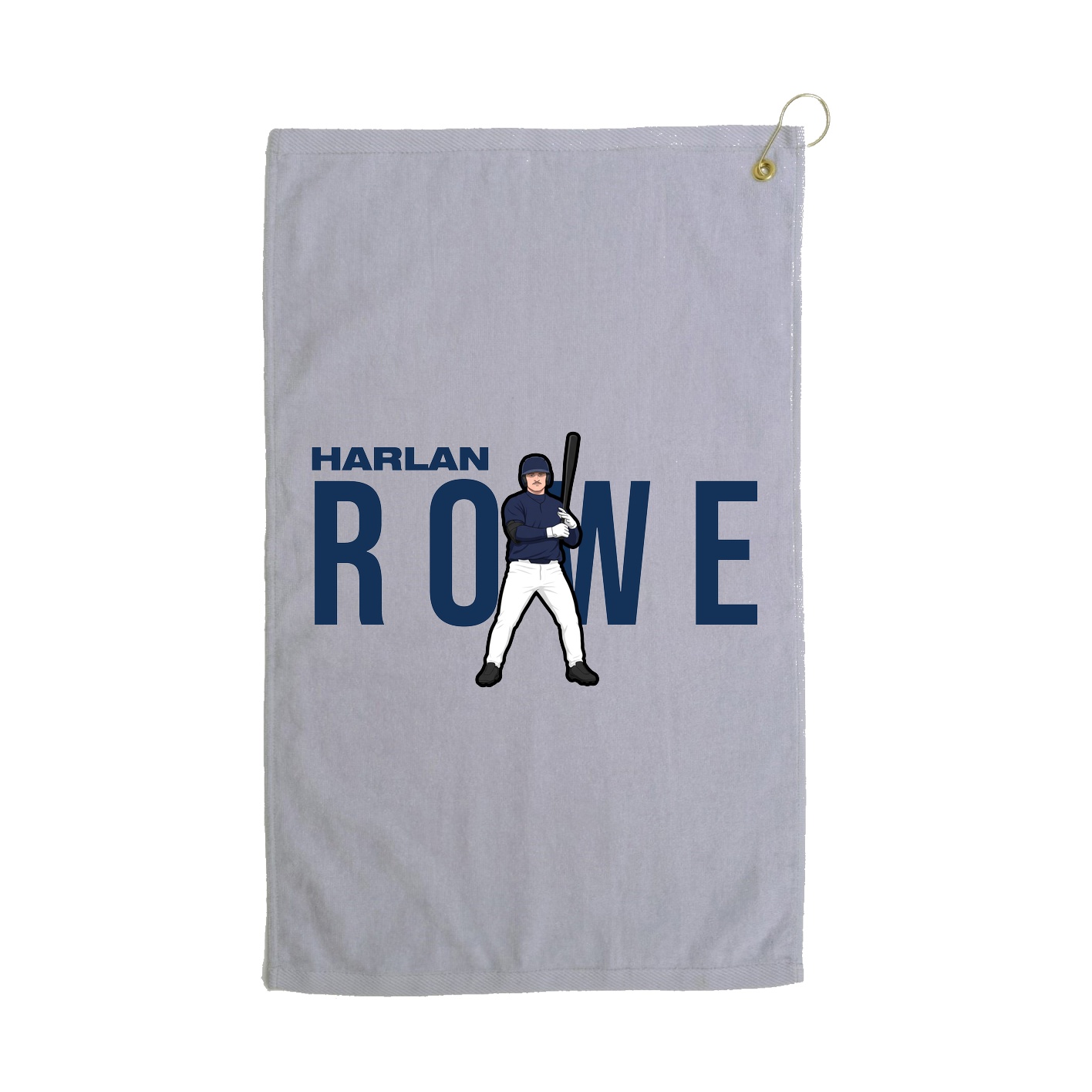 Golf Towel — Player Name in Grey