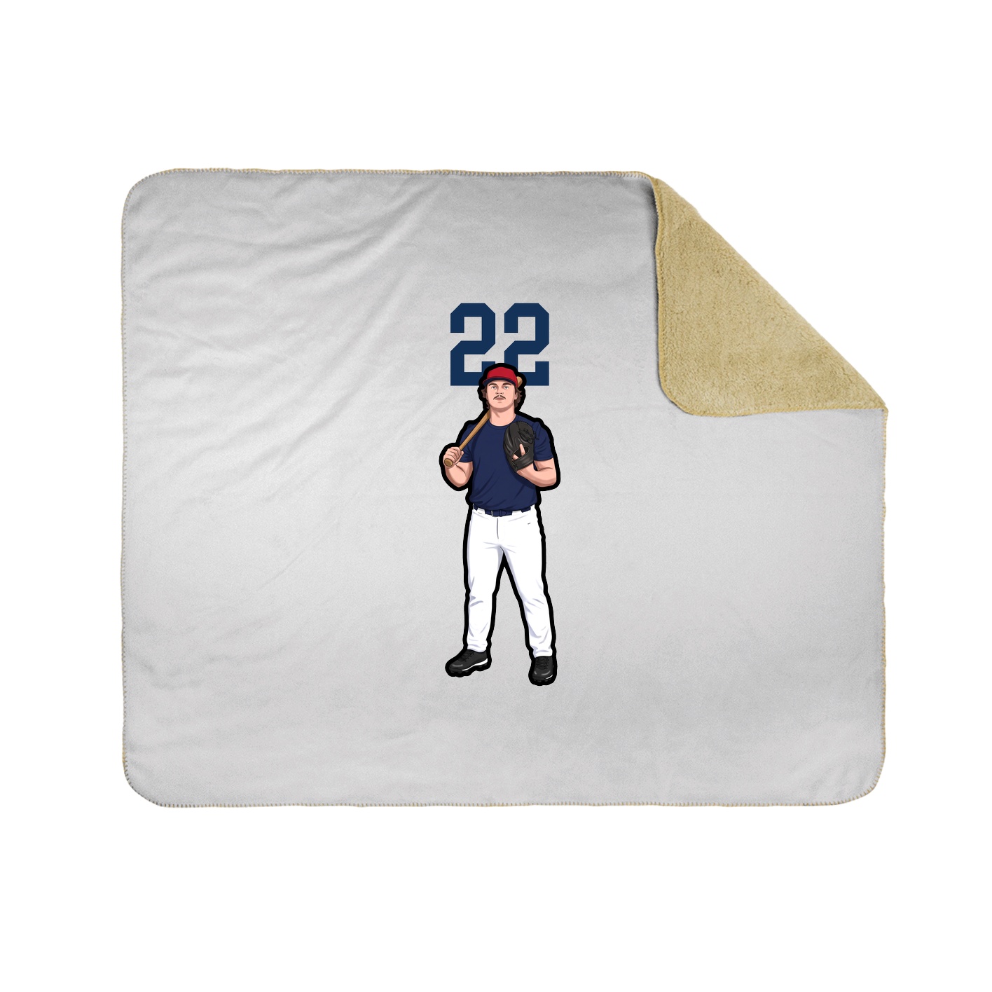 Throw Blanket — Number Top in White