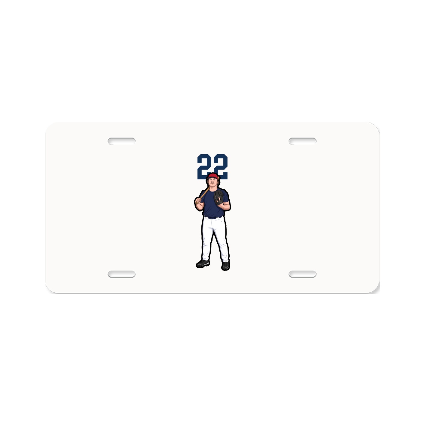 License Plate — Number Top in Classic