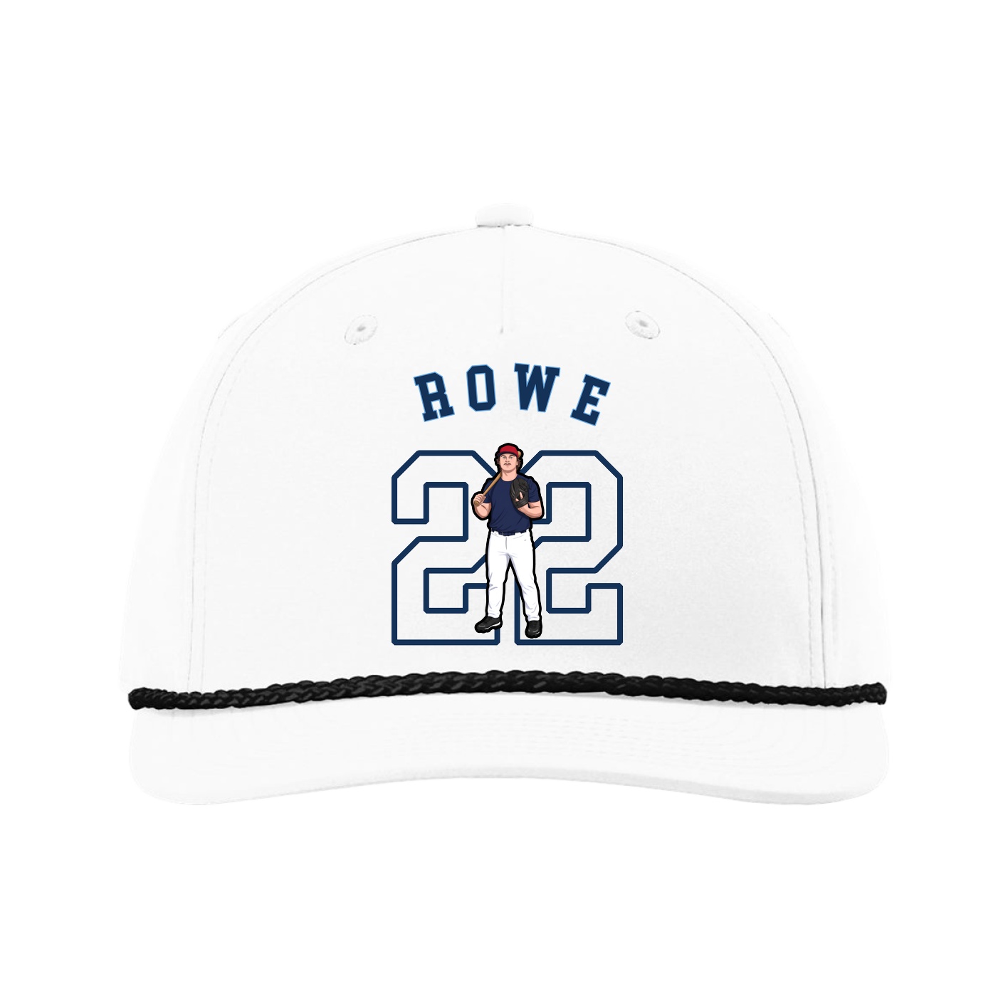 Five-Panel Classic Rope Cap — Shirsey Arch in White