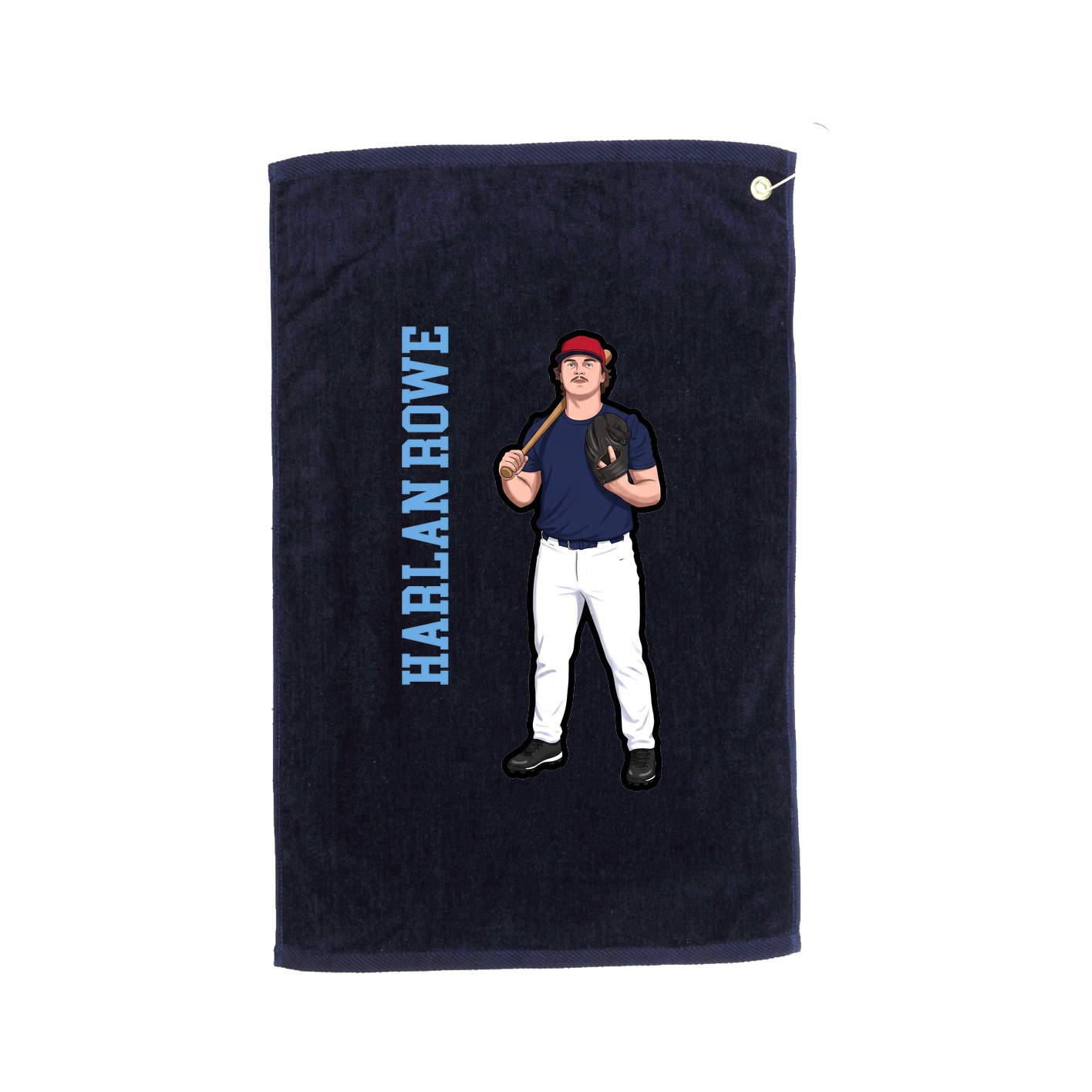 Golf Towel — Name Vertical in Navy