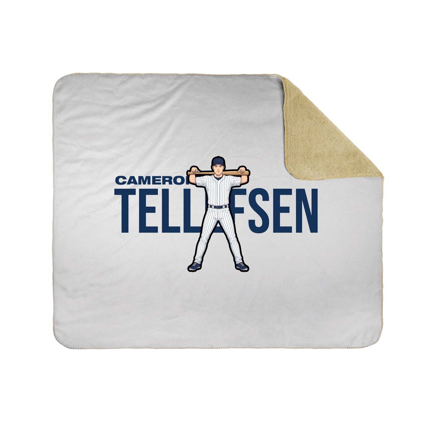 Throw Blanket — Player Name in White