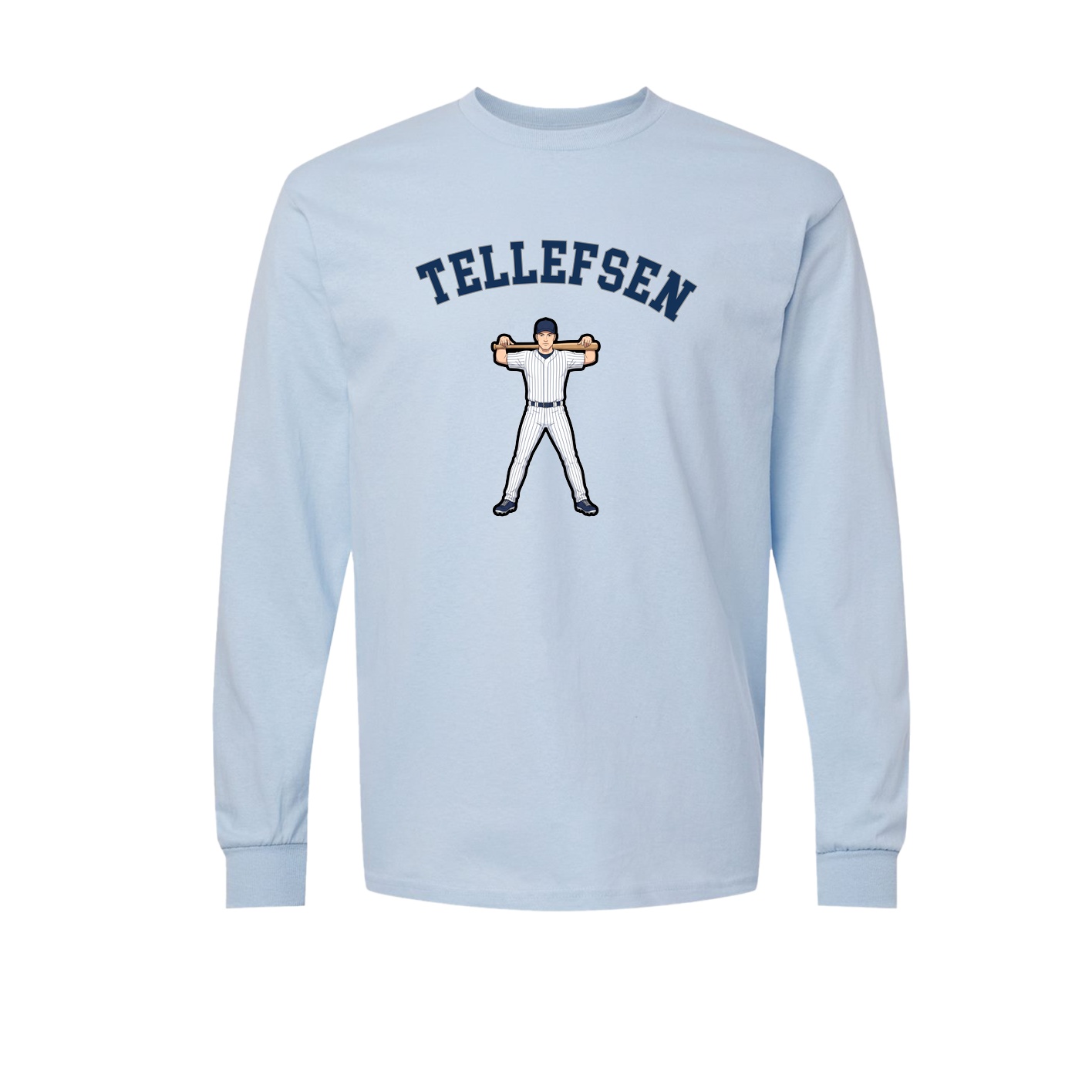 Long Sleeve Tee — Shirsey Arch in Light Blue