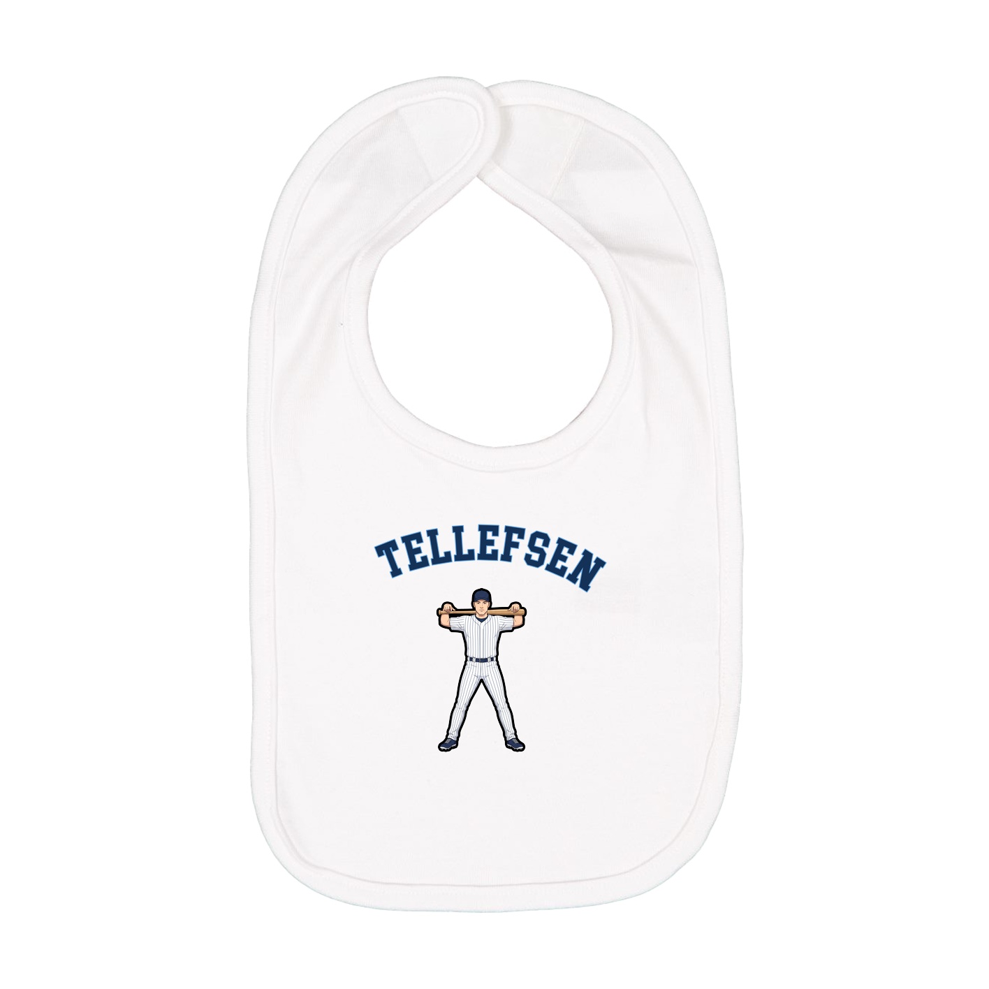Infant Bib — Shirsey Arch in White