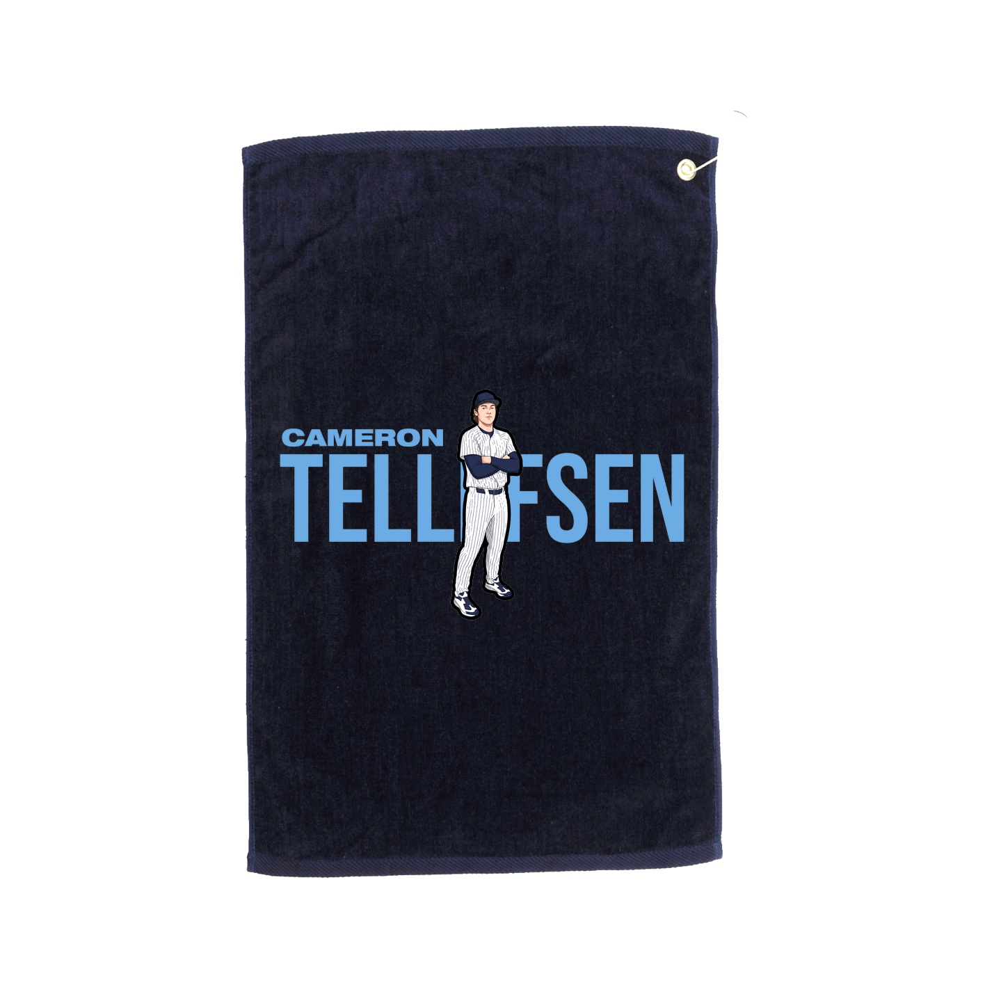 Golf Towel — Player Name in Navy