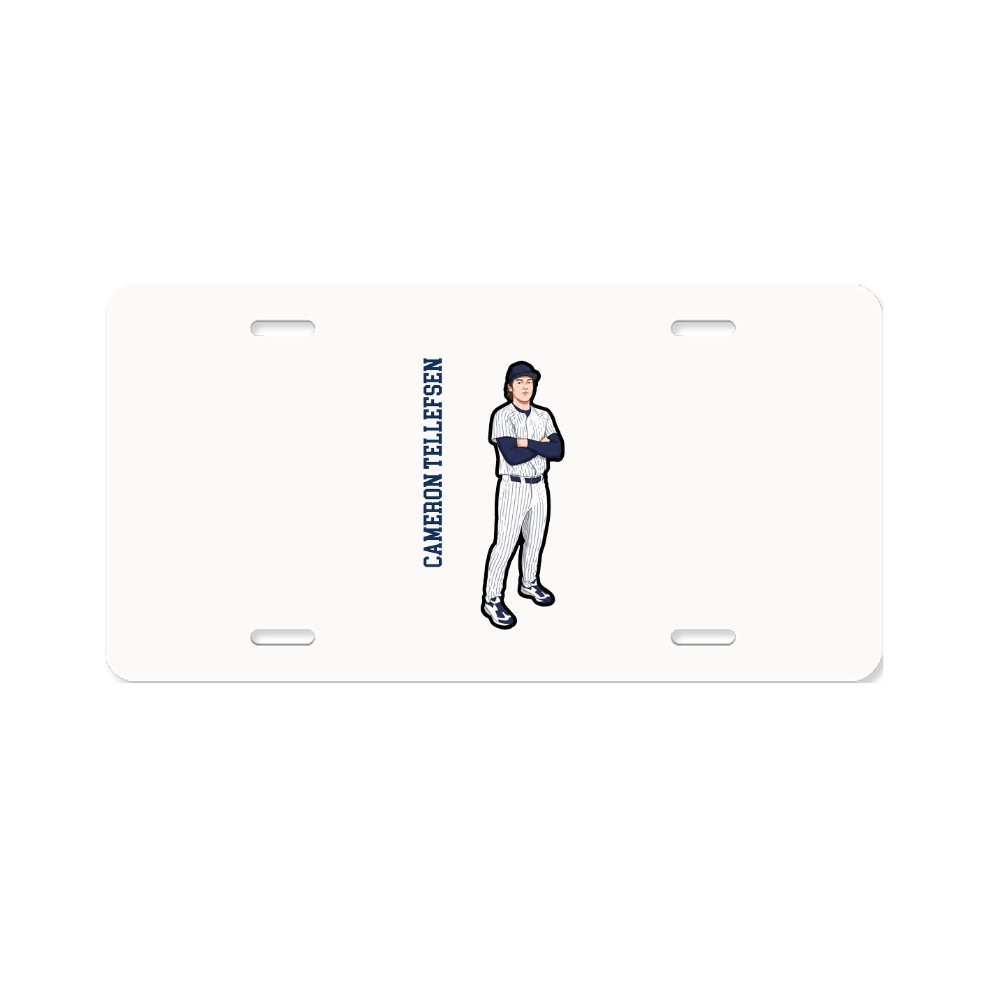 License Plate — Name Vertical in Classic