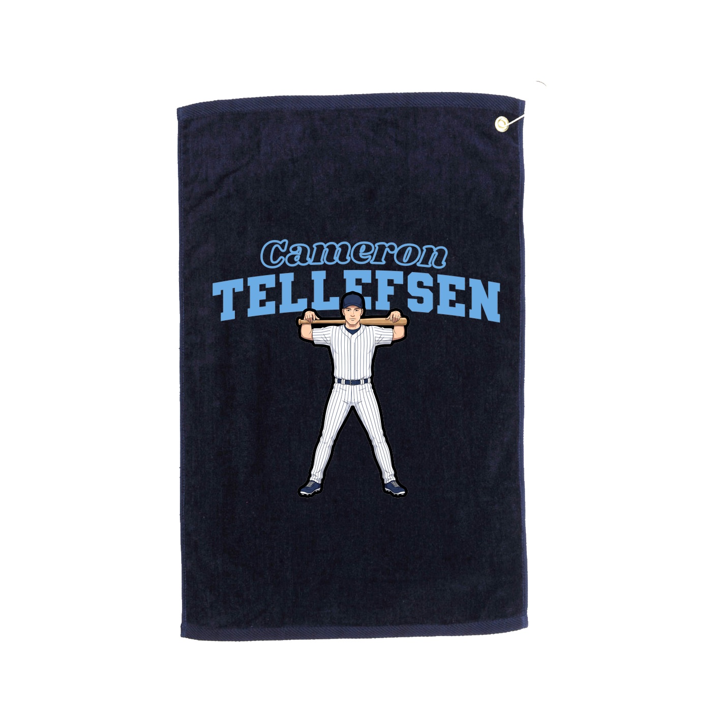 Golf Towel — Name Arch in Navy