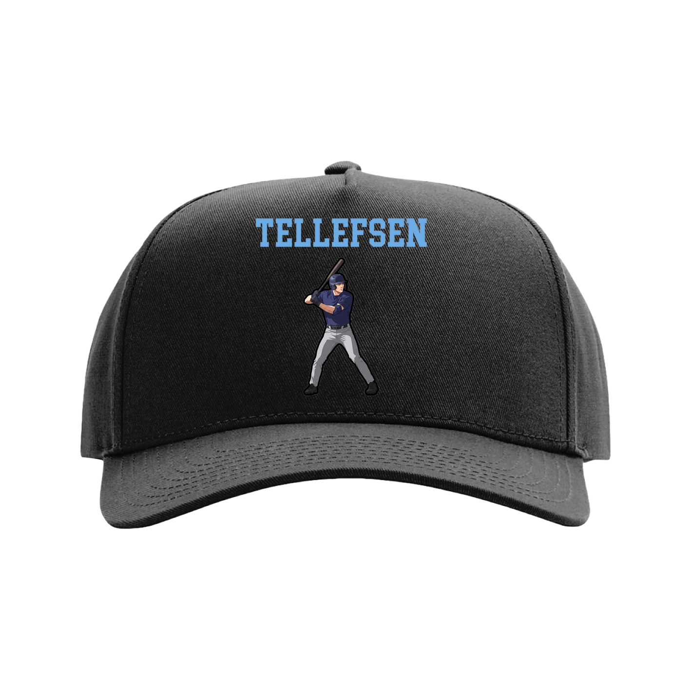 Full Fabric Five-Panel Champ Cap — Shirsey in Black