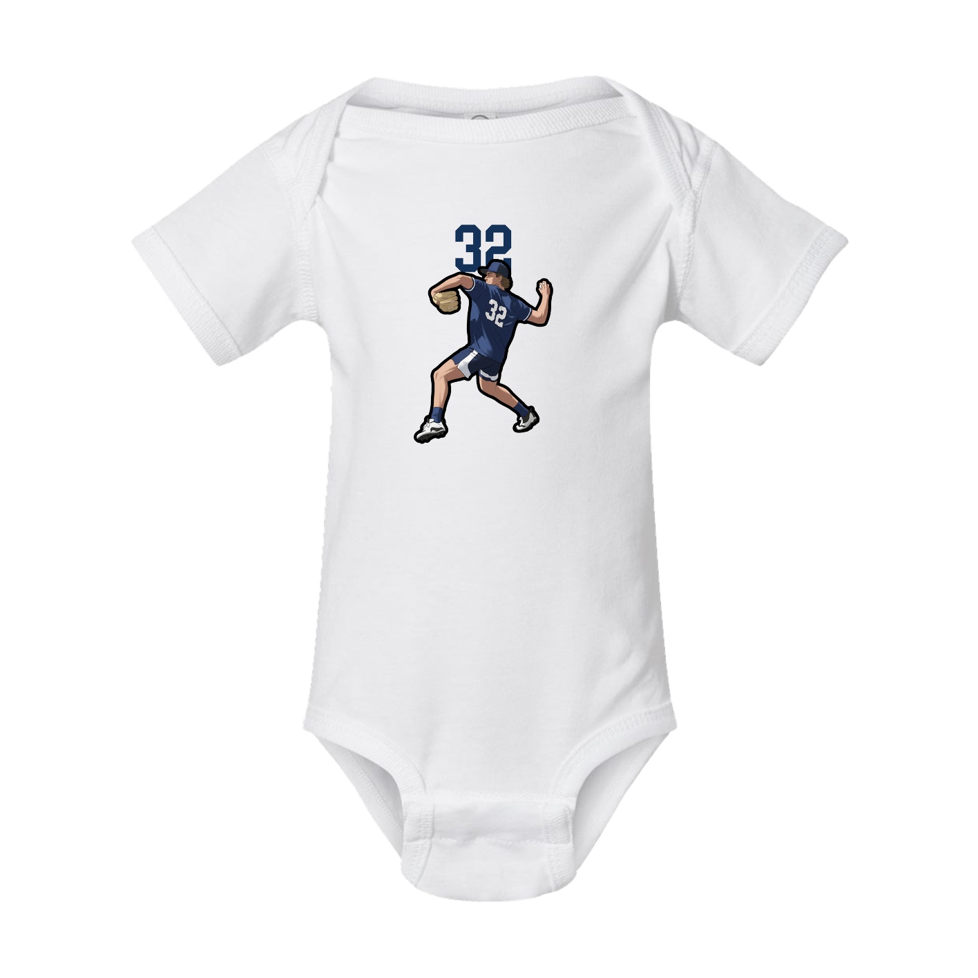 Baby Onesie — Number Top in White