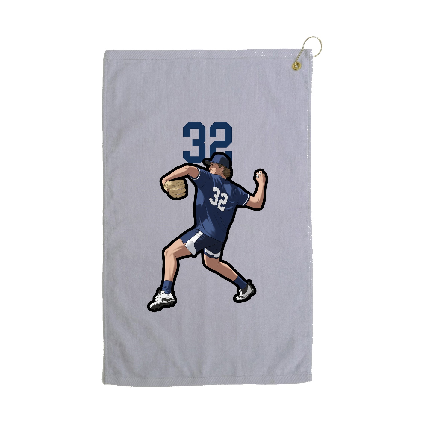Golf Towel — Number Top in Grey
