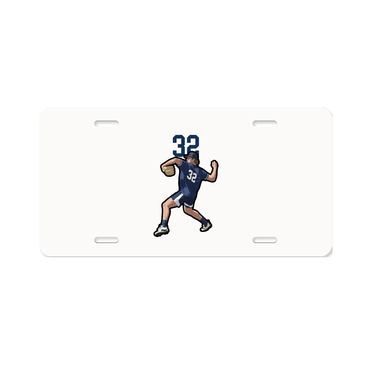 License Plate — Number Top in Classic